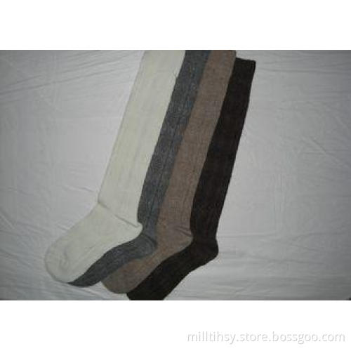 Long Cotton Wool Socks , Soft Warm Knee High Socks For Ladi